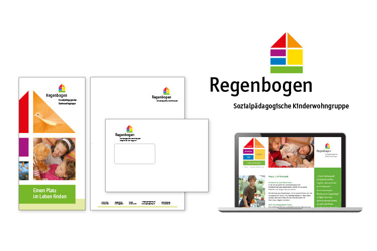 Logo, Geschäftspapiere und Homepage für eine Kinderwohngruppe